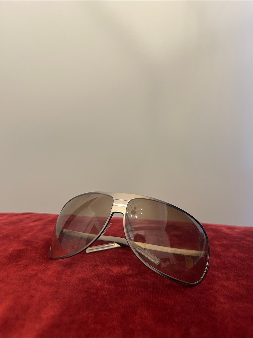 Dior Aviator Sunglasses - Brown Gradient Lenses with Silver Frame